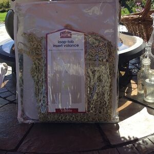 JCPenney Colette Loop-Tab Valance in Cream